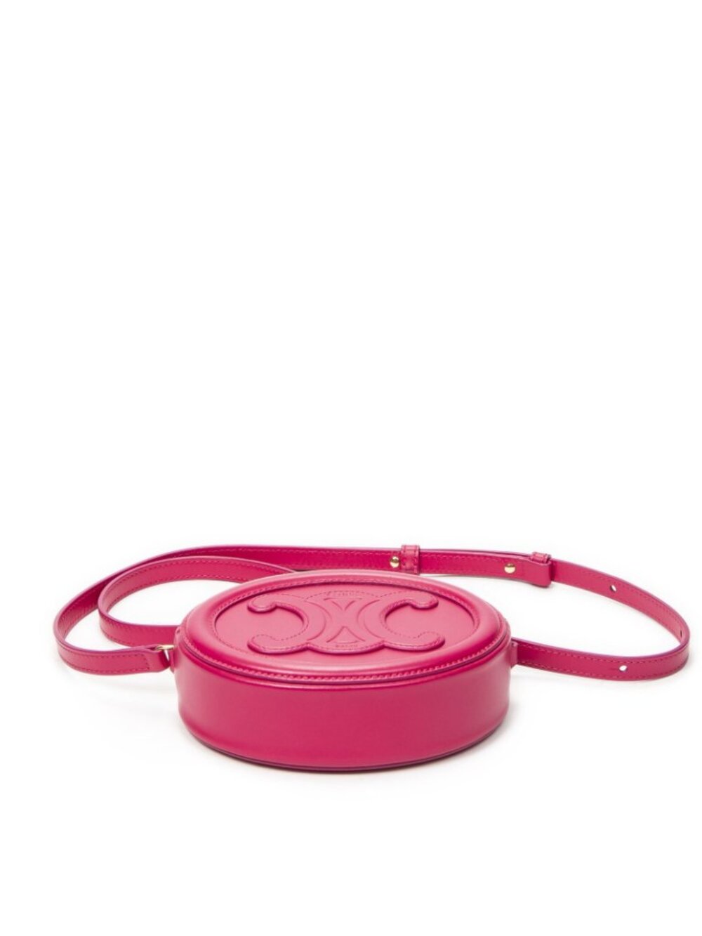 Celine Triomphe Oval Crossbody Fuchsia Pink Calfskin Leather - Picture 6 of 10